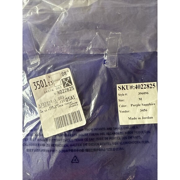 NWT Lands End Womens Fitted Purple T-Shirt Size Medium   Soft Cotton Blend NEW - Picture 8 of 10